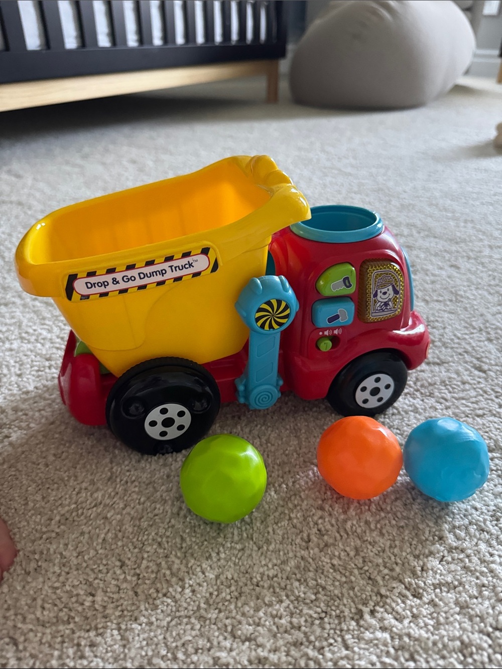 Drop & Go Dump Truck Kids Toy - Yellow & Red